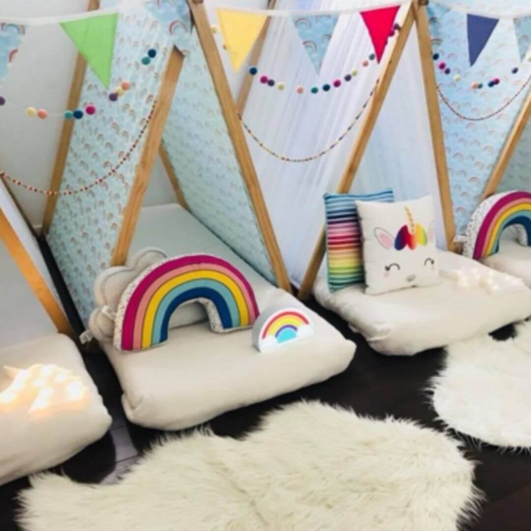 rainbow teepee tents