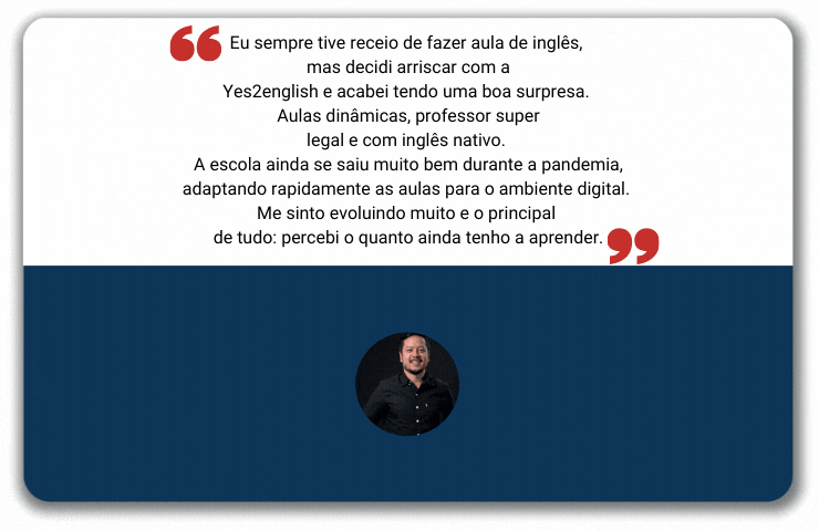 Depoimento de aluno Yes2English