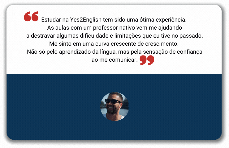 Depoimento de aluno Yes2English