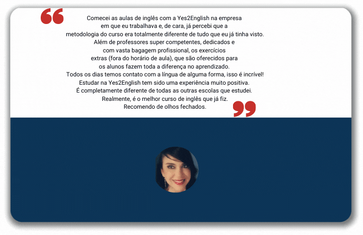 Depoimento de aluno Yes2English