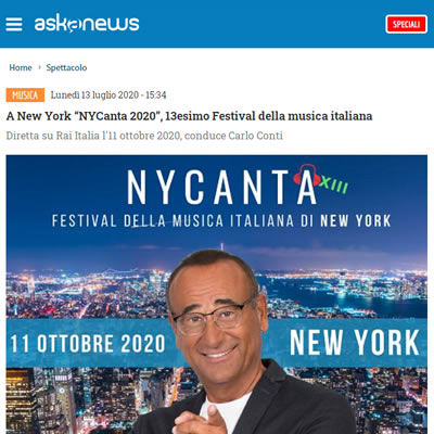 NYCanta - Festival della musica italiana a New York  HOME NYCanta - Festival  della musica italiana a New York 2 Versione Copy