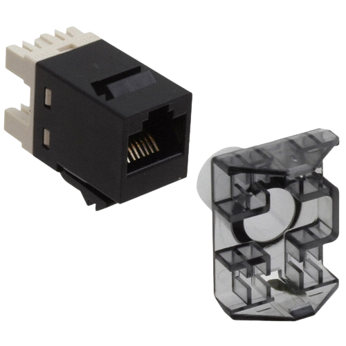 KEYSTONE RJ45 CAT6 SL PRETO - 9-1375055-2 - COMMSCOPE