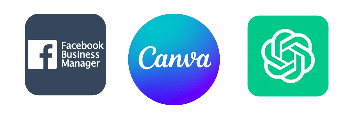 Facebook Business Manager, Canva, ChatGPT