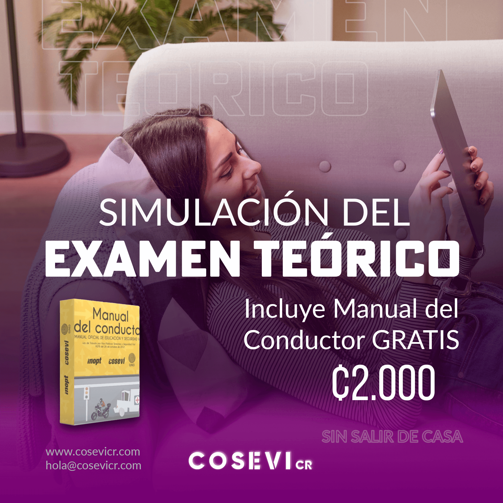 se trata de un examen de 40 preguntas que simula la prueba oficial
